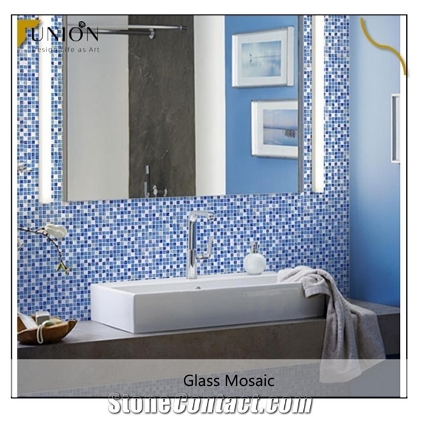 Swimming Pool Glass Mosaic Blue Color,Pool Covering Mosaic