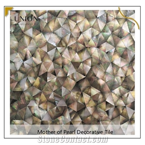 Tahiti Black Seashell Mother Of Pearl Square Shape Mosaic