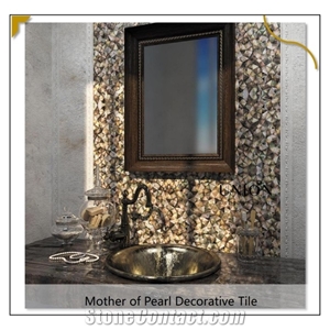 Tahiti Black Seashell Mother Of Pearl Square Shape Mosaic