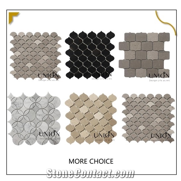 Warehouse Grey Marble Mixed Glass Mosaic in New Style 2021