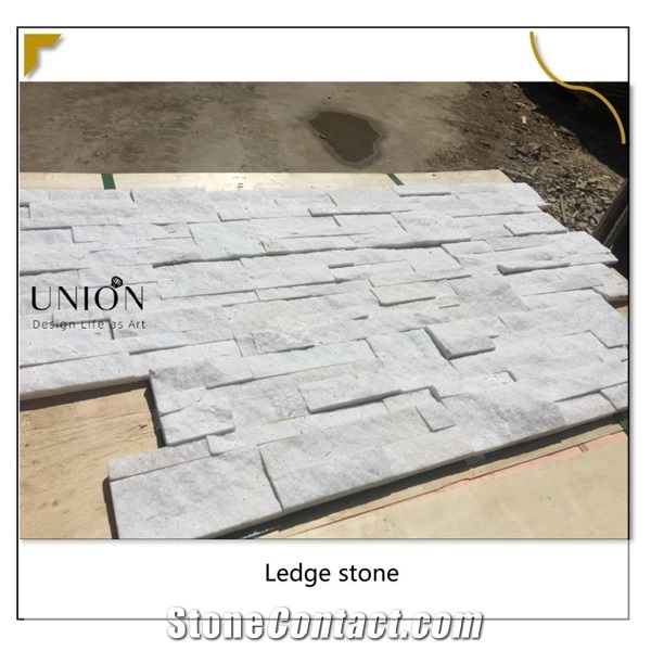 White Quartize Veneer Wall Cladding Decorative Stone Venner