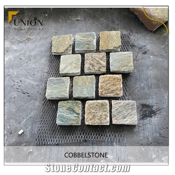 Yellow Beige Cobble Paver Stone in Stock Warehouse Price