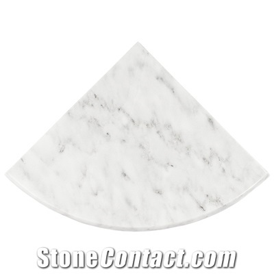 Carrara White Marble Shower Corner Shelf