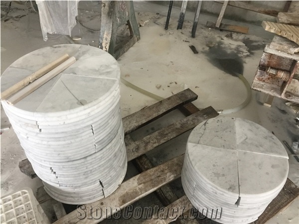Carrara White Marble Shower Corner Shelf