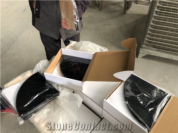 Wholesale Absolute Black Marble Corner Shelves