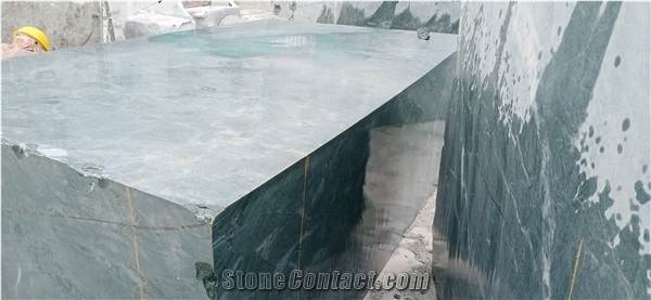 Verde Green Marble Big Blocks, Verde Guatemala Green Marble Block
