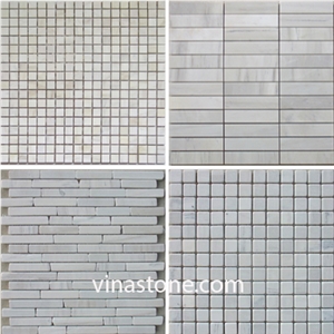 Vietnam Milky White Marble Mosaic