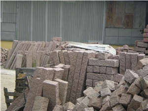Vietnam Red Palisade Granite Curbstone Vietnam Red Palisade Granite Curbstone