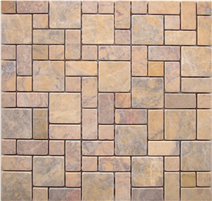 Vietnam Silk Yellow Marble Mosaic
