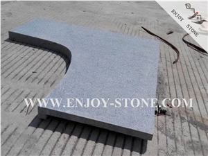 Flamed G654,Sesame Black/Grey Pool Internal Coping Tiles