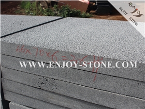 Hainan Black Basalt Tiles, with Catpaws,Bush Hammered