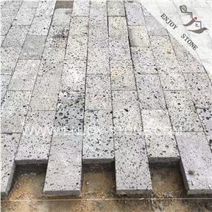 Hainan Lava Stone with Natural Split, Cobble/Paving Stone
