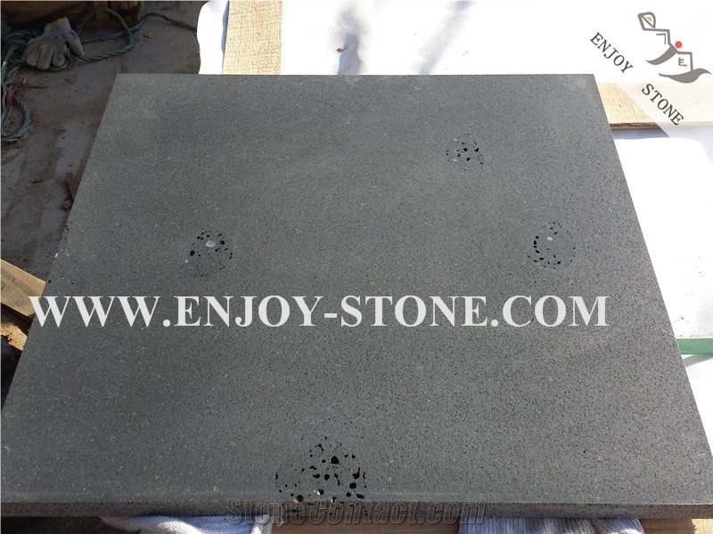 Honed,Hainan Dark Bluestone with Honeycomb, Wall Cladding