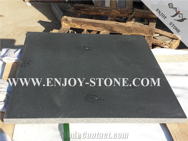 Honed,Hainan Dark Bluestone with Honeycomb, Wall Cladding
