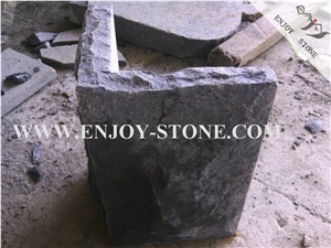 Natural Split, Grey Basalt,Corner Stone, Garden Quoin