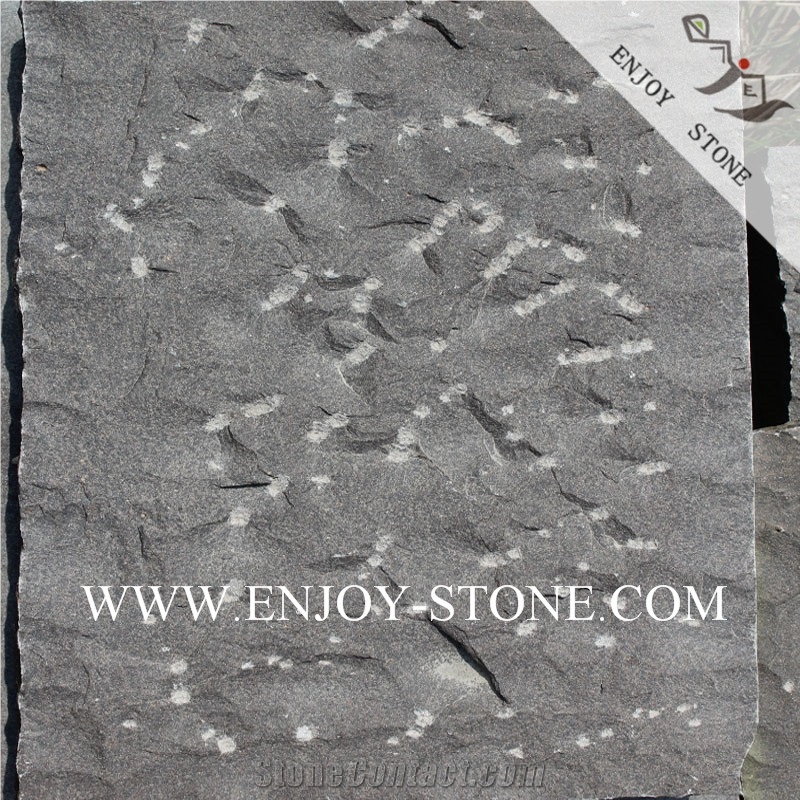 Pineapple / Coarse Picked Zhangpu Black Basalt, Tiles