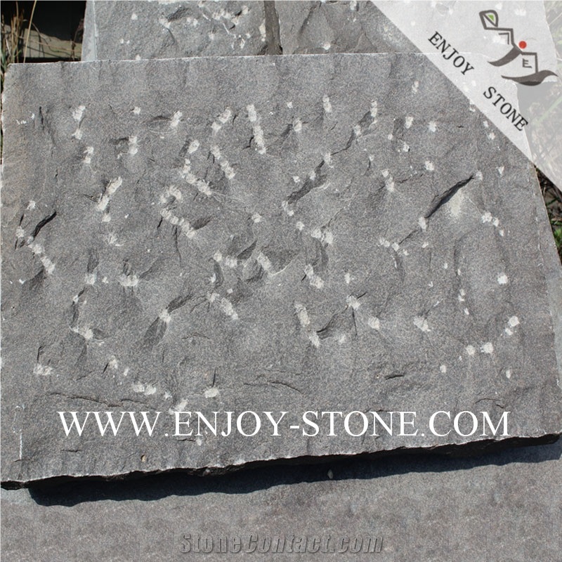 Pineapple / Coarse Picked Zhangpu Black Basalt, Tiles