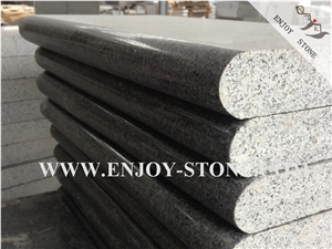 Polished G654,Sesame Black /Grey Bullnose Coping Tiles