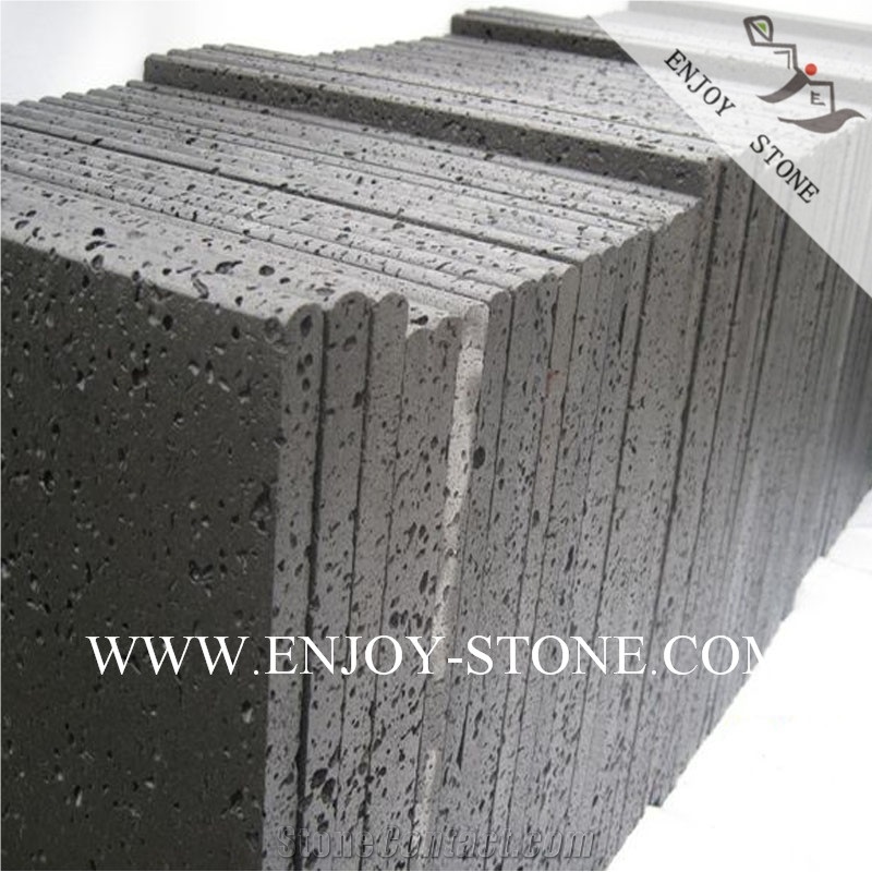 Sawn with Saw Marks Removed / Machine Cut Lavastone, Tiles