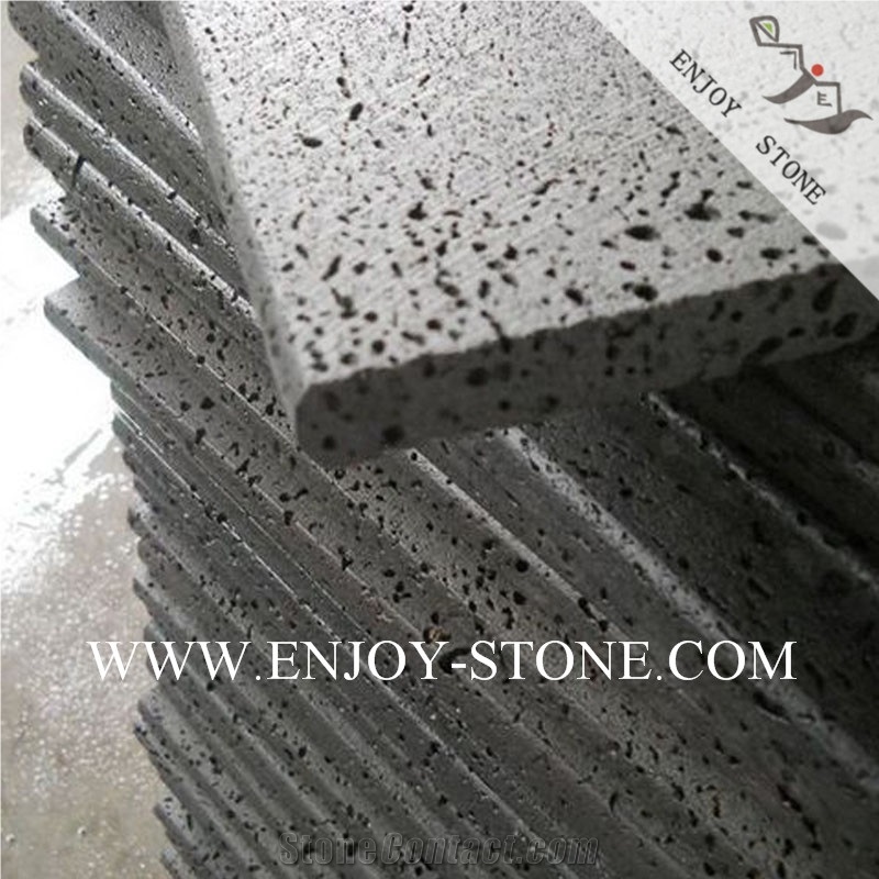 Sawn with Saw Marks Removed / Machine Cut Lavastone, Tiles