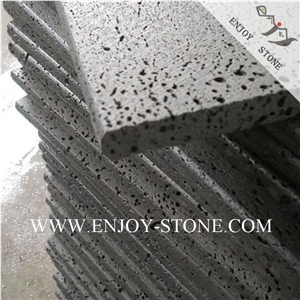 Sawn with Saw Marks Removed / Machine Cut Lavastone, Tiles