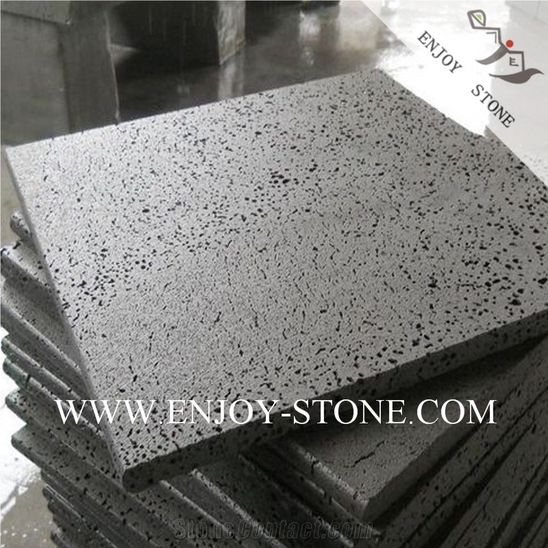 Sawn with Saw Marks Removed / Machine Cut Lavastone, Tiles