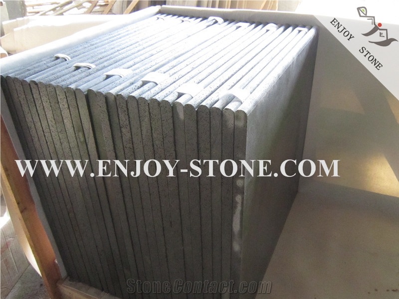 Sawn,Zhangpu Bluestone,Pool/Step Coping Tiles with Bullnose