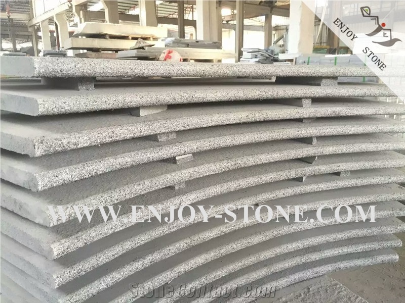 Top&One Long Edge Flamed G654,Curved Bullnose, Pool Coping