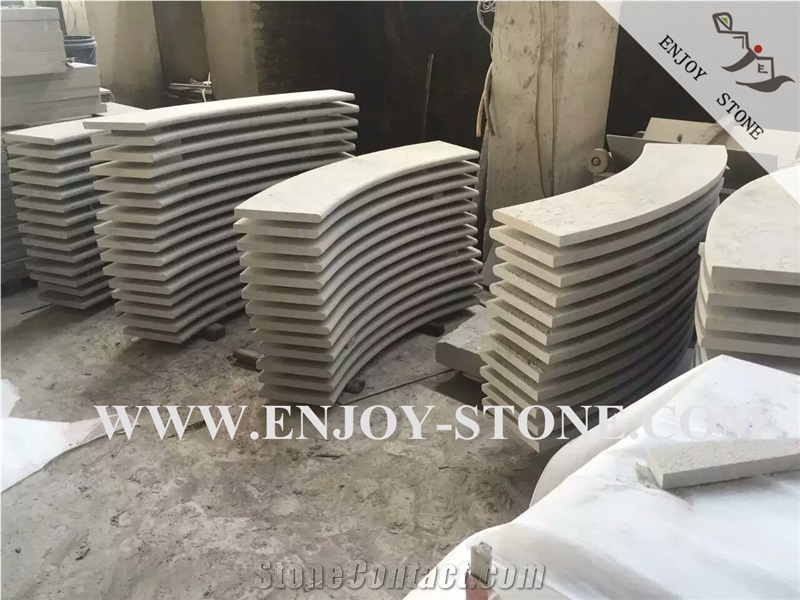 Top&One Long Edge Flamed G654,Curved Bullnose, Pool Coping