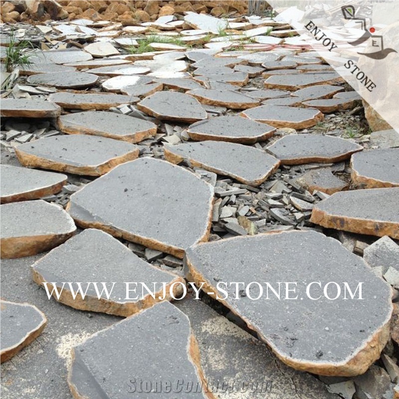 Zhangpu Black /Basalt Top Flamed / Exfoliated & Random Edge