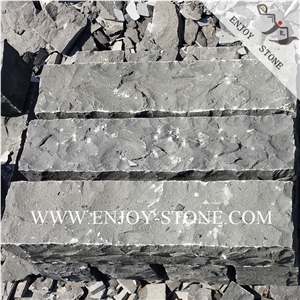 Zhangpu Black Basalt with Natural Split, Garding Edging