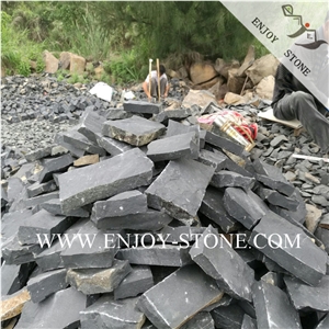 Zhangpu Black Crazy Paver, Top Natural Split & Random Edge