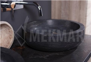 Black Marble Vessel Sink 111
