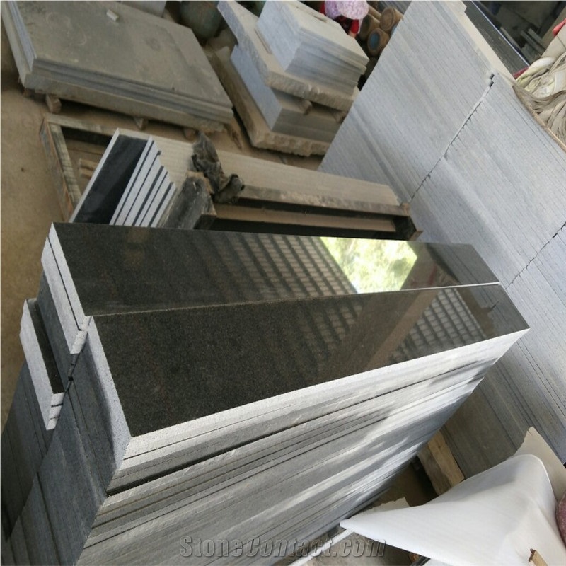 China Impala Black Dark Grey G654 Granite Stone Stair Steps