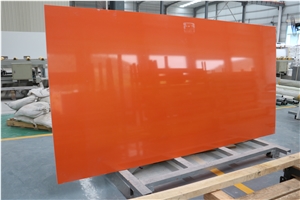 Dark Orange Quartz Slabs&Tiles