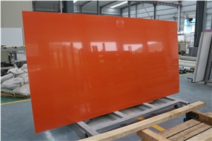 Dark Orange Quartz Slabs&Tiles