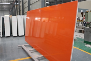 Dark Orange Quartz Slabs&Tiles