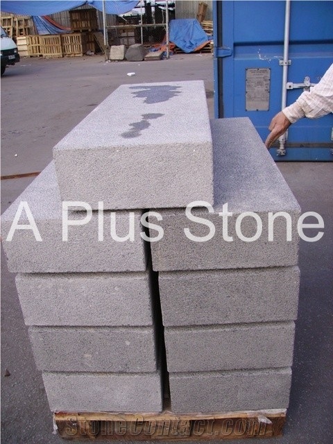 Black Basalt Bushammered Kerbstone, Vietnam Black Basalt Curbs