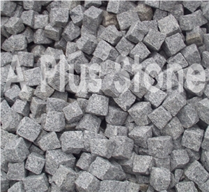 Vietnam Light Grey Granite, Dark Gray Granite Cobble, Pavers