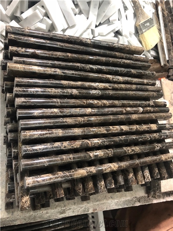 Dark Emperador Marble Pencil Mouldings/Moldings
