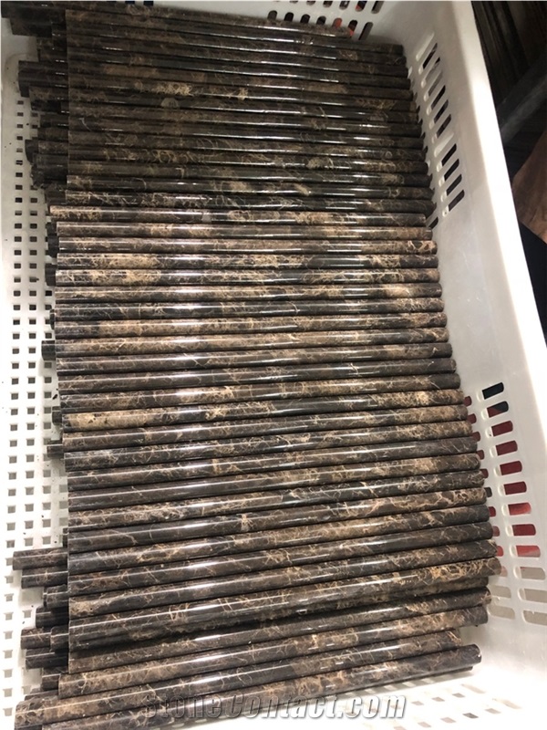 Dark Emperador Marble Pencil Mouldings/Moldings