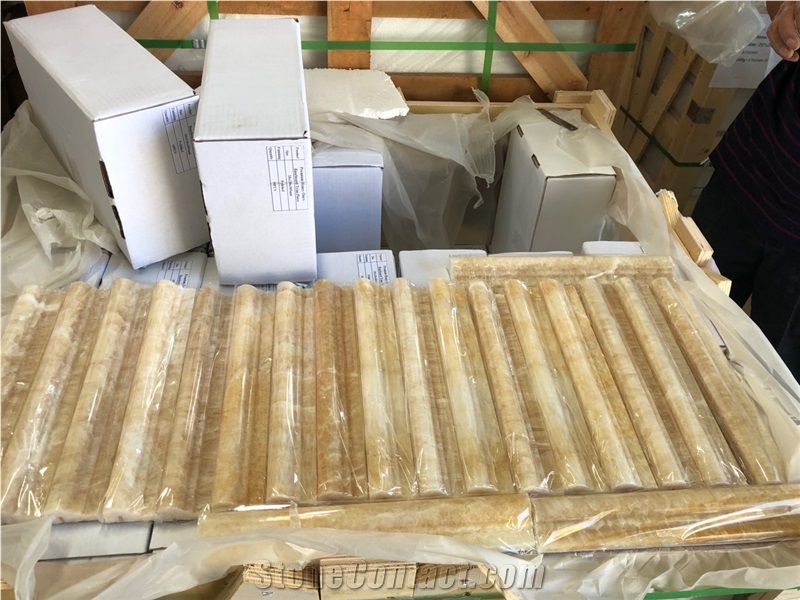 Honey Onyx Customized Crown Moldings/Trim Pieces