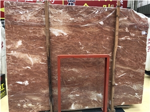 Imported Orange Red Marble Slab Bathroom Floor Covering