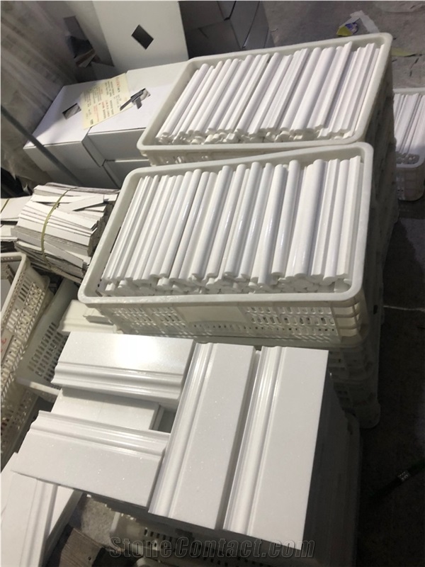 Thassos White Marble Baseboard/Skirting Board