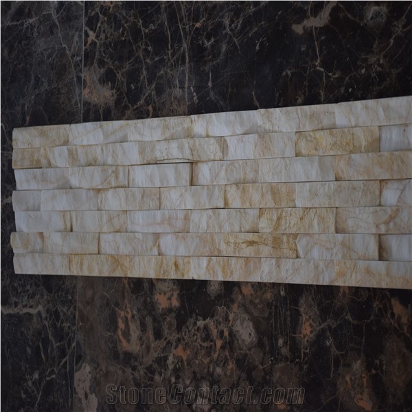 White&Yellow Cultured Stone Ledger Panel