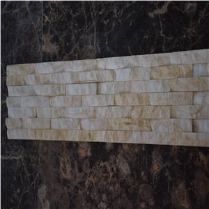White&Yellow Cultured Stone Ledger Panel