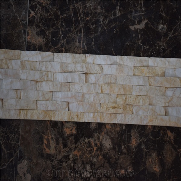 White&Yellow Cultured Stone Ledger Panel
