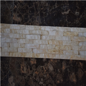 White&Yellow Cultured Stone Ledger Panel