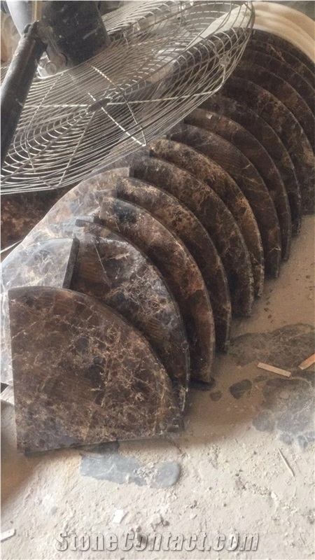 Wholesale Emperador Dark Marble Corner Shelves