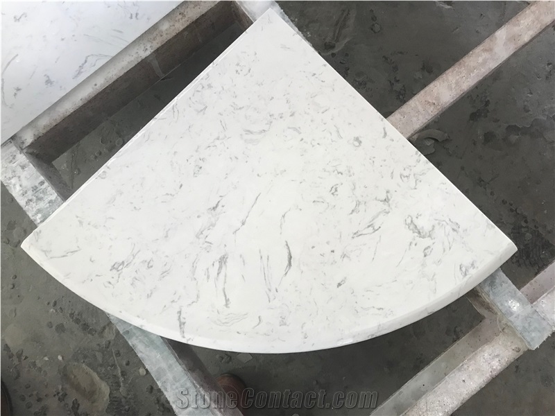 Statuary White Marble Shower Corner Shelf